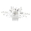 Bridal Rhinestone Pearl Hair Comb with Alloy Flowers