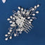 Bridal Rhinestone Pearl Hair Comb with Alloy Flowers