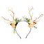 Floral Antler Headband - Christmas Reindeer Hair Accessory