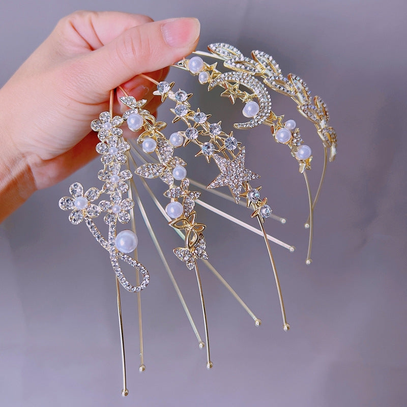 Elegant Rhinestone and Pearl Embellished Hairband