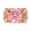 Floral Nylon Baby Headband with Ruffle Flower Design