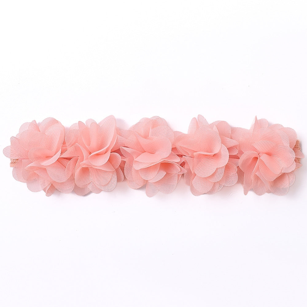 Floral Handmade Hair Clip and Baby Headband Set - High-Quality Newborn and Children's Hair Accessories