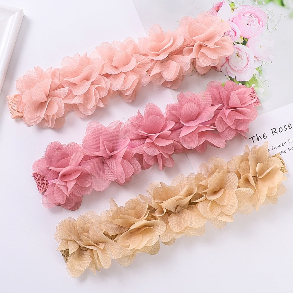 Floral Handmade Hair Clip and Baby Headband Set - High-Quality Newborn and Children's Hair Accessories