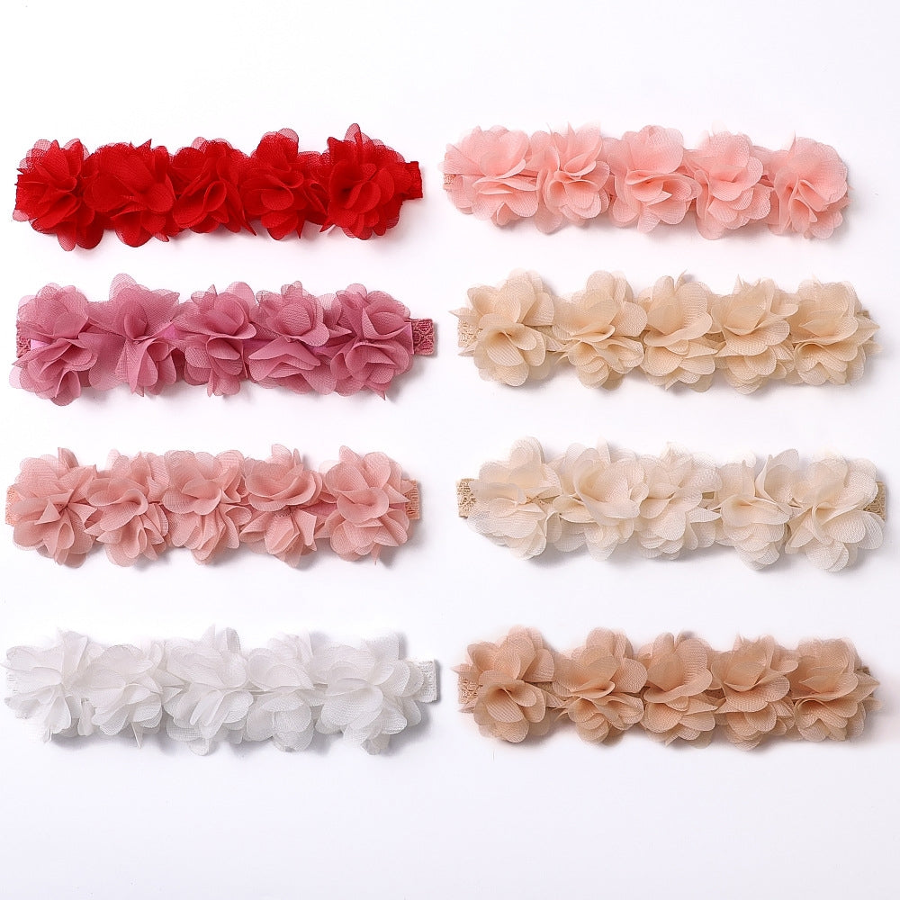 Floral Handmade Hair Clip and Baby Headband Set - High-Quality Newborn and Children's Hair Accessories