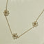 14K Gold Plated Flower and Freshwater Pearl Copper Necklace