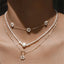 14K Gold Plated Flower and Freshwater Pearl Copper Necklace