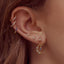 Fashion Flower Copper Rhinestone Earrings Set with 925 Silver Needle