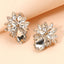 Fashion Floral Crystal Stud Earrings