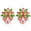 Fashion Floral Crystal Stud Earrings