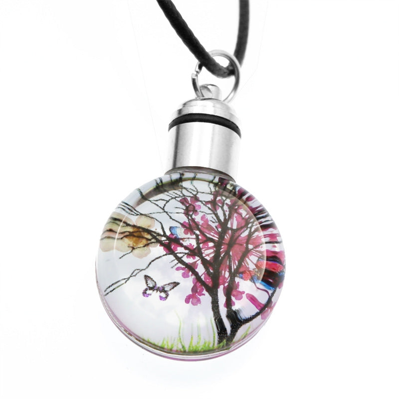 Fashion Flower Glass Women's Pendant Necklace