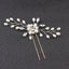 Elegant Rhinestone Flower Pearl Hairpin for Bridal Wedding Accessories