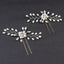 Elegant Rhinestone Flower Pearl Hairpin for Bridal Wedding Accessories