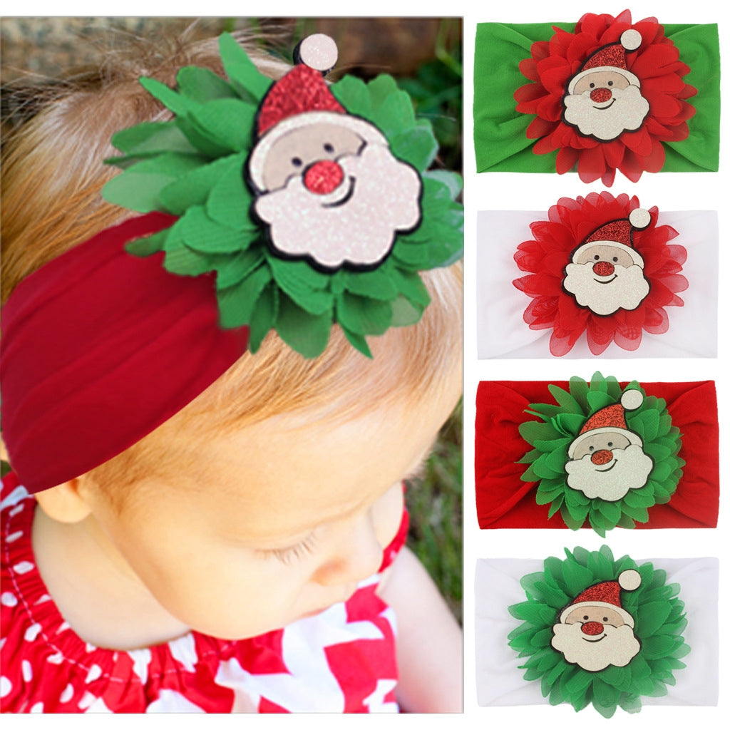 Fashion Floral Nylon Baby Headband - Cute Cartoon Design for Kids