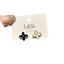 Four Leaf Clover Enamel & S925 Silver Asymmetrical Stud Earrings for Women