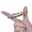 Geometric Alloy Men's Bracelet with Black Magnet & Tiger's Eye Beads