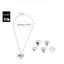 Fashion Geometric Alloy Gemstone Heart Cross Jewelry Set for Women