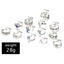 Fashion Geometric Alloy Plated Gemstone Women's Ring Set - Vintage Unicorn Lotus Design, 13 Pieces