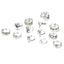 Fashion Geometric Alloy Plated Gemstone Women's Ring Set - Vintage Unicorn Lotus Design, 13 Pieces