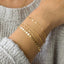 Geometric Alloy Plated Bracelet Set - 4 Piece Tube Chain Disc Lace Design