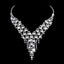 Geometric Alloy Plated Pearl Rhinestone Tassel Necklace and Earrings Set