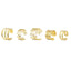 Fashion Geometric Alloy Plated C-Shaped Clip-On Earrings Set for Women