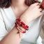 Fashion Geometric Alloy Tassel & Bohemian Beaded Crystal Multi-Layer Women's Bracelet Set