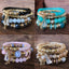 Fashion Geometric Alloy Tassel & Bohemian Beaded Crystal Multi-Layer Women's Bracelet Set