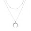 Geometric Crescent Alloy Pendant Necklace for Women