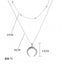 Geometric Crescent Alloy Pendant Necklace for Women