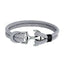 Geometric Anchor Titanium Steel Milan Rope Bracelet for Couples