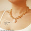 Fashion Baroque Pearl Geometric Brass Necklace for Women