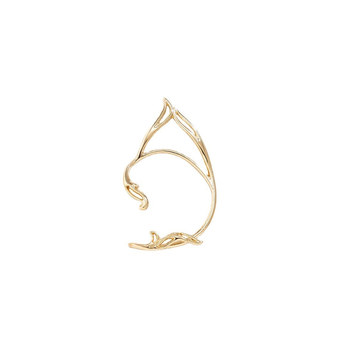 Geometric Cat Ear Cuff Clip-On Earrings for Women