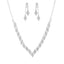 Fashion Geometric Copper Zircon Bridal Jewelry Set - Necklace, Earrings, and Bracelet