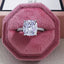 Fashion Geometric Copper Zircon Engagement Ring for Women, Size 11