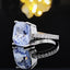 Fashion Geometric Copper Zircon Engagement Ring for Women, Size 11