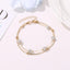 Fashion Geometric Double Layer Crystal Anklet for Women