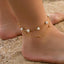 Fashion Geometric Double Layer Crystal Anklet for Women