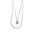 Fashion Geometric Layered Pearl Pendant Necklace