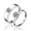 Fashion Geometric Adjustable Zirconia Couple Rings