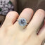 Fashion Geometric Zircon Round Diamond Engagement Copper Ring for Women