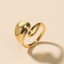 Fashion Geometric Gold Plated S925 Silver Waterdrop Ring