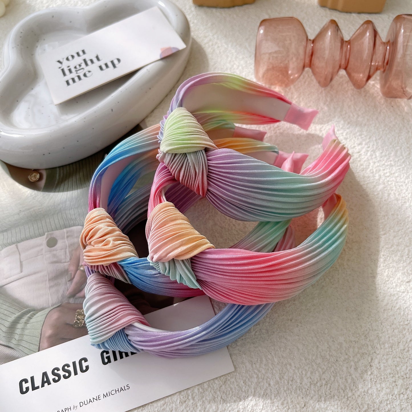 Fashion Gradient Geometric Polyester Hair Band Headband