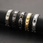 Geometric Metal Magnetic Therapy Men's Bracelet - Hematite Titanium Steel