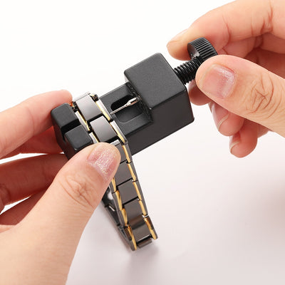 Geometric Metal Magnetic Therapy Men's Bracelet - Hematite Titanium Steel