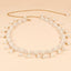 Fashion Geometric Metal Pearl Women's Woven Chain Belt