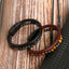 Geometric Natural Stone Leather Multi-Layer Men's Bracelet