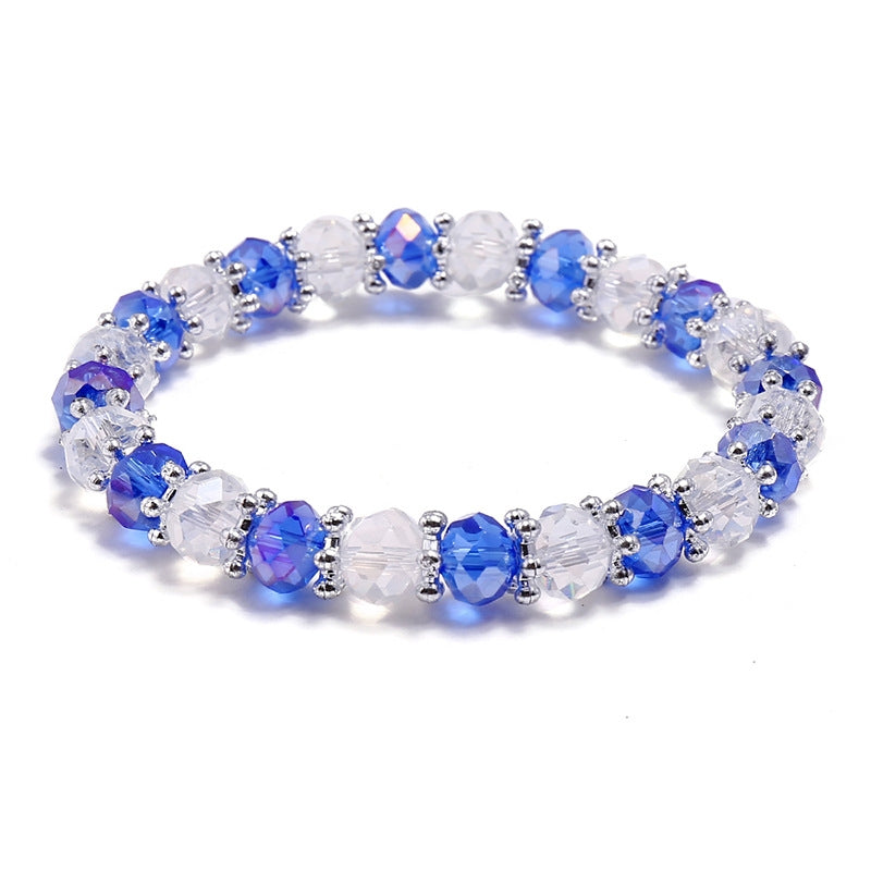 Fashion Geometric Crystal Beaded Elastic Bracelet for Women