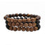 Fashion Geometric Beaded Bracelet with Wood and Stone Elements