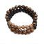 Fashion Geometric Beaded Bracelet with Wood and Stone Elements