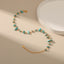 Geometric Turquoise Design Women's Anklet in 18k Gold Plated Copper